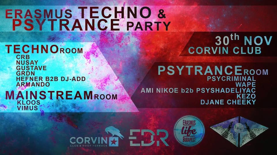 HUGE Erasmus Techno & Psytrance Party X ELB X Erasmus Dark Rave