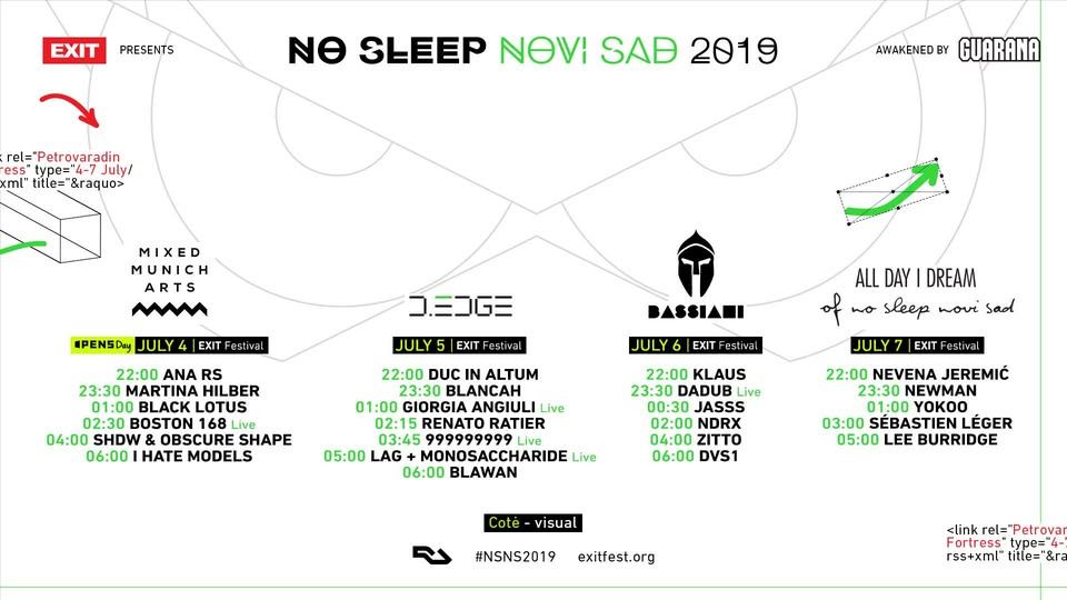 No Sleep Novi Sad at EXIT Festival 2019